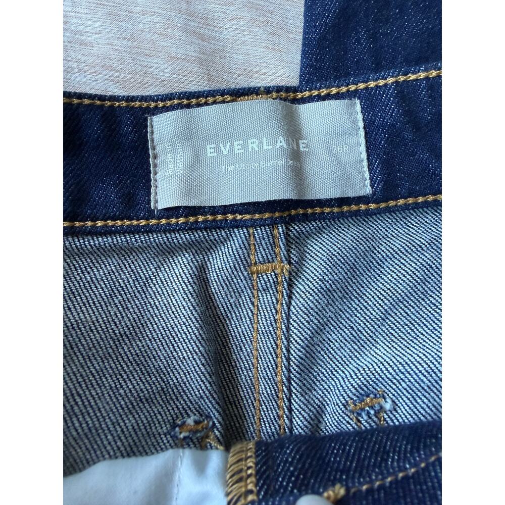 everlane the utility barrel jean women size 26 regular length dark blue denim - Picture 6 of 8
